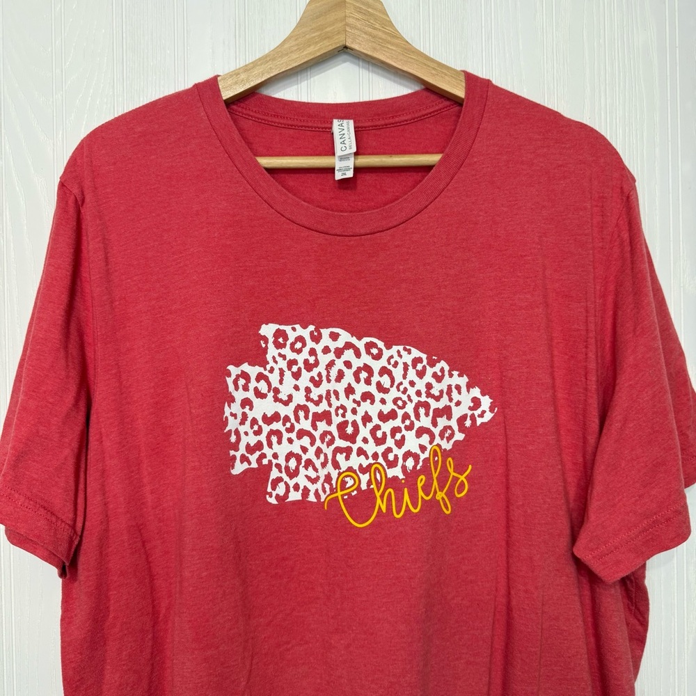 Bella Canvas KC Chiefs football shirt size 2X - Picture 3 of 7